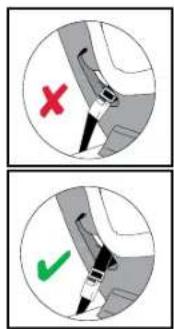 Technical diagram showing two circular views with red X and green checkmark indicators, likely illustrating a mechanical or electrical assembly process.