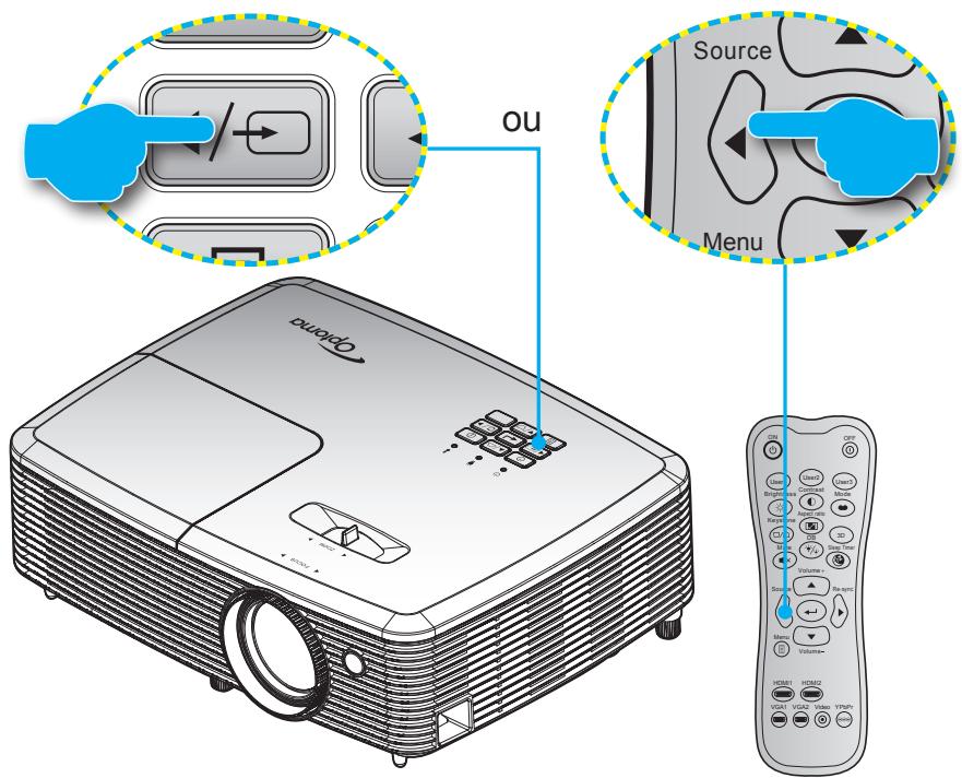 OPTOMA HD27 - Sélectionner une source d'entrée - 1
