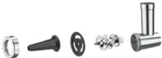 CUISINART MG-100 - Ensamblado del aditamento embutidor de carne - 3
