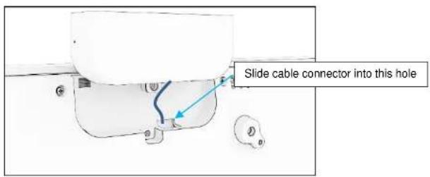 Slide cable connector into this hole