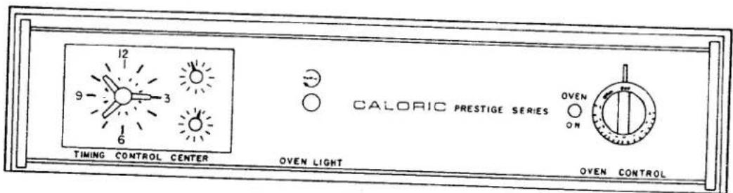 CALORIC PRESTIGE SERIES ON ON 12 9 3 16 TIMING CONTROL CENTER OVEN LIGHT OVEN CONTROL