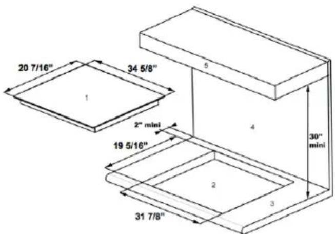 BLOMBERG CTI36510 - Les dimensions de coupe sont : - 1