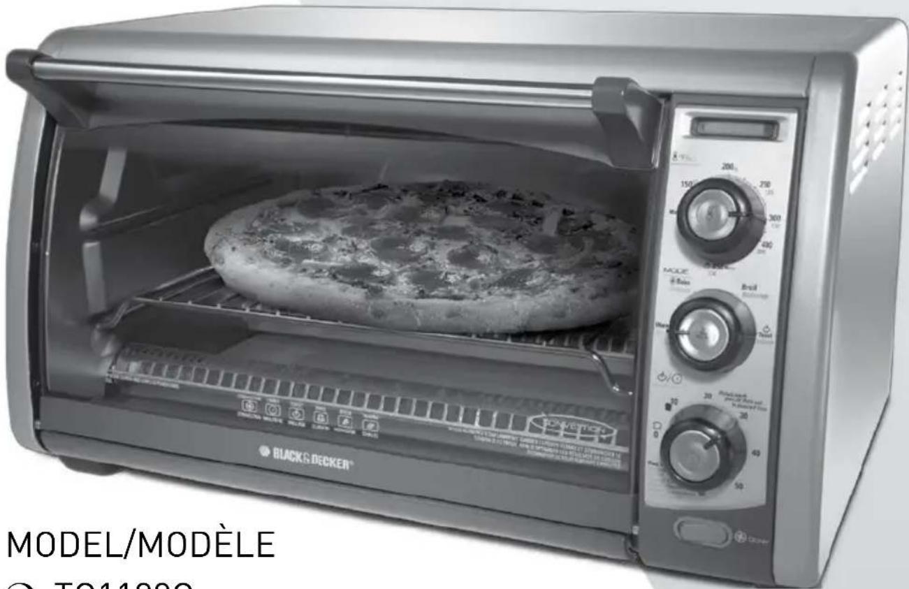 1 °F/°C 150 65 200 95 250 120 300 150 Min 400 200 MODE 450 Breil 230 Rôtissage Bake Cuisson Broil Rôtissage Warm Chaud Toast Grillage Rotate knob past 20 then set to desired time 20 10 30 40 0 Stay On Fonctionnement cantine 60 50 Tournier le bouton jusqu'à dopasser la position 20, puis régler le temps desire. 4 ② ③ ④ ⑤ CONV