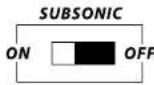 AUDISON LRx 6.SR - CONTROLS PANEL DIAGRAM AND SUBSONIC FILTER SWITCH - 2