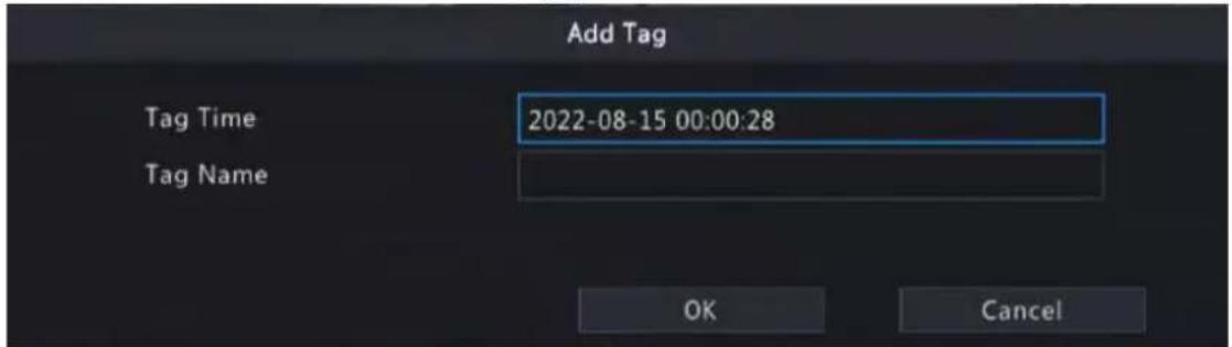 Add Tag Tag Time 2022-08-15 00:00:28 Tag Name OK Cancel