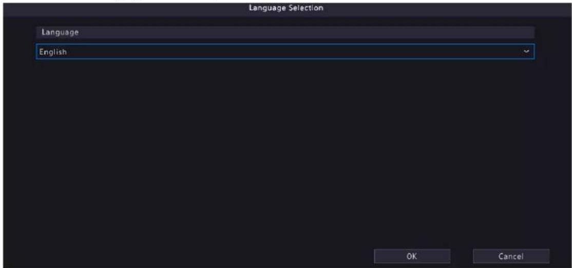 Language Selection Language English OK Cancel