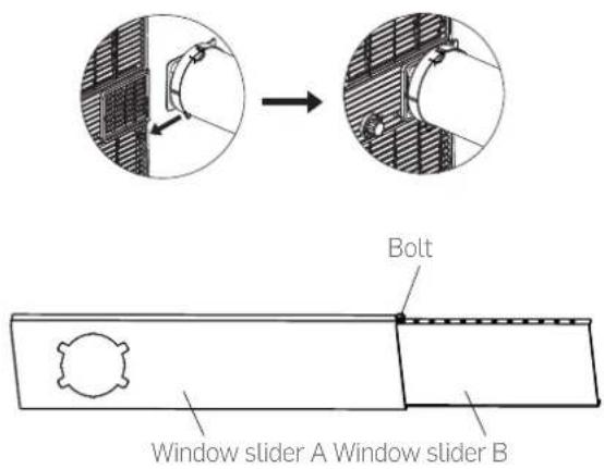 Window slider A Window slider B Bolt