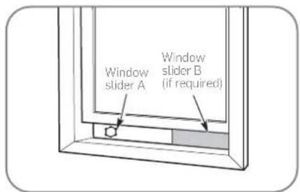Window slider A Window slider B (if required)