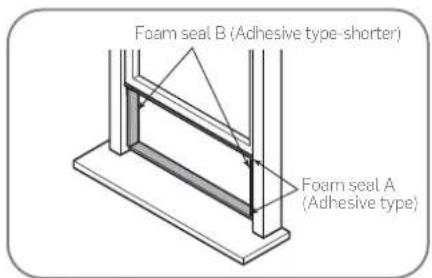 Foam seal B (Adhesive type - shorter) Foam seal A (Adhesive type)