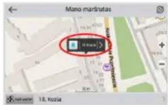 Navitel G550 Moto - Visų maršruto taškų rankinis nustatymas - 2