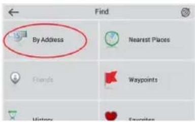 By Address Nearest Places Friends Waypoints History Favorites
