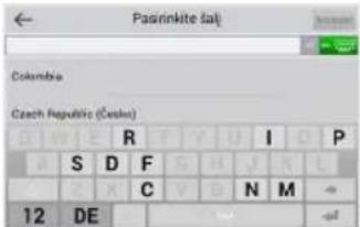 Pasrinkite šalj Columbia Czech Republic (Český) R T V D I S P S D F G H J K L Z K C V B N M 12 DE