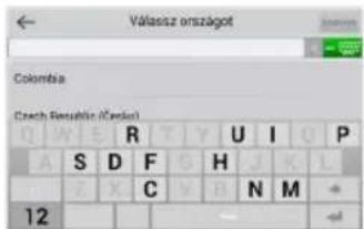Válasz országot Colombia Czech Republic (Kyačia) R T Y U I O P A S D F G H J K L E X C V B N M + 12