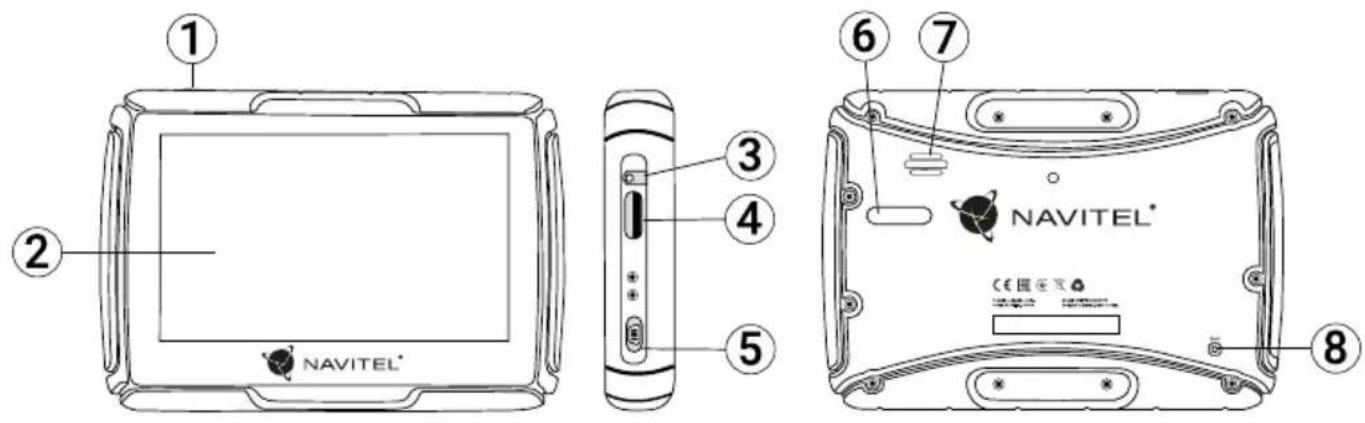 Navitel G550 Moto - Device layout - 1