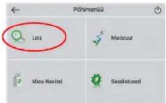 Põhimenüü Leia Madratut Menu Navitel Sendshused