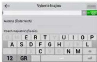 Vyberte krajnu Austria (Österreich) Czech Republic (Česin) E R T U I O P A S D F G H L C N M 12 GR