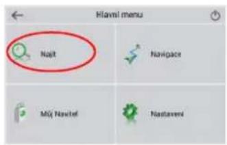 Hlavní menu Našt Navigate Můj Navelí Nastavení