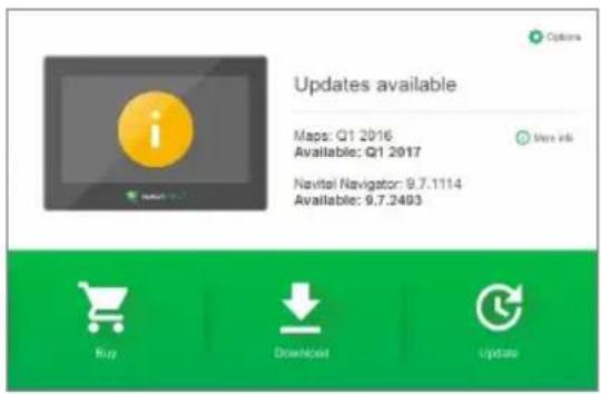 Updates available Maps: Q1 2016 Available: Q1 2017 Navitel Navigator: 9.7.1114 Available: 9.7.2493 Options Buy Download Update