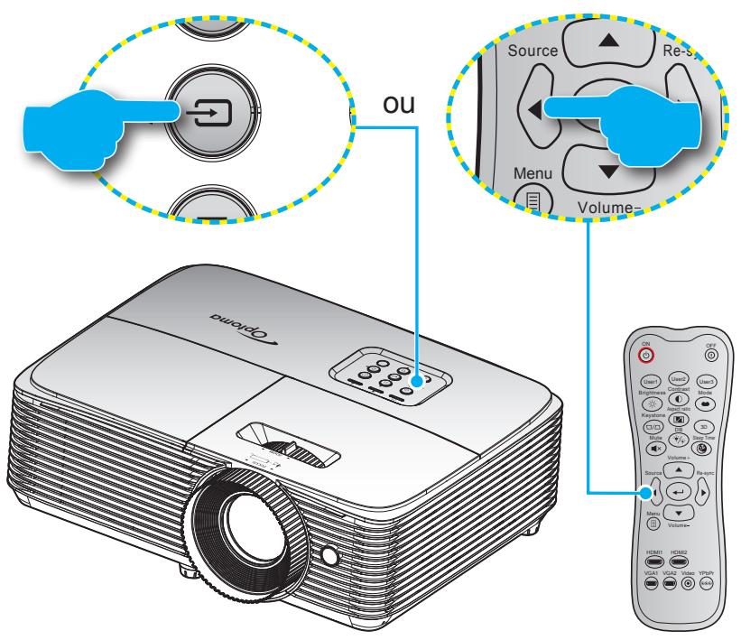 OPTOMA HD27Be - Sélectionner une source d'entrée - 1