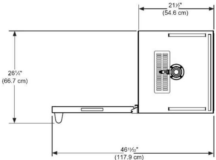 21½" (54.6 cm) 26¼" (66.7 cm) 46½" (117.9 cm)