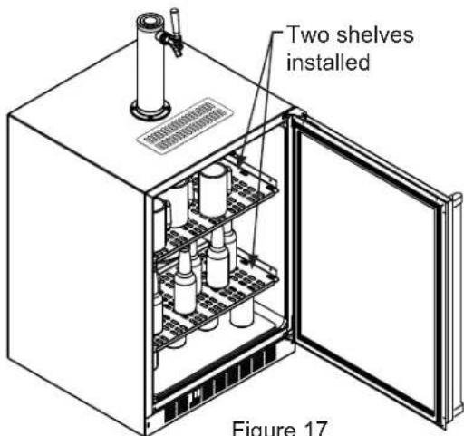 Two shelves installed Figure 17