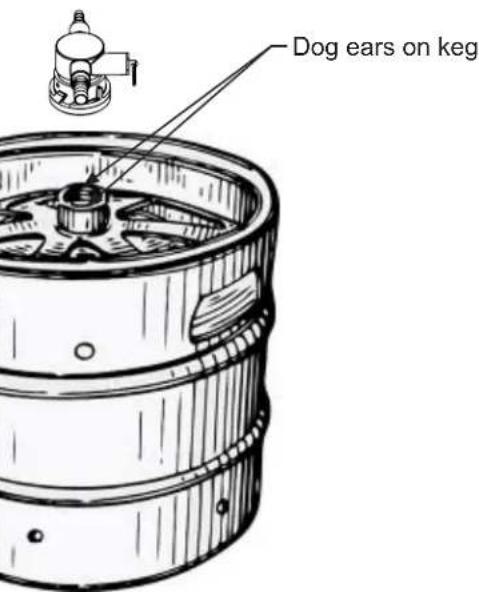 Dog ears on keg