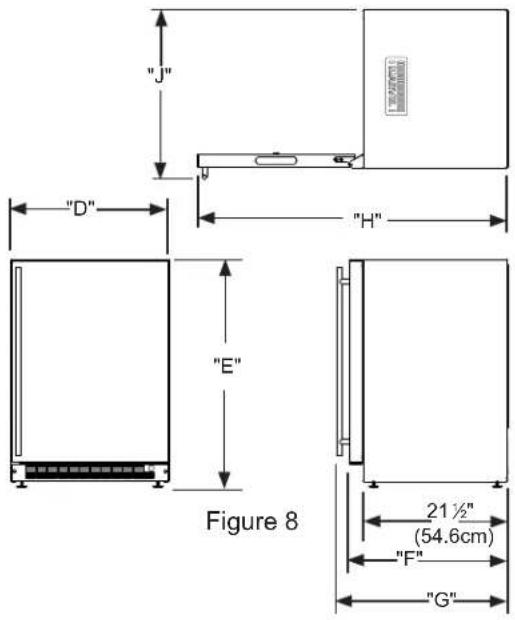 "J" "D" "H" "E" Figure 8 21½" (54.6cm) "F" "G"