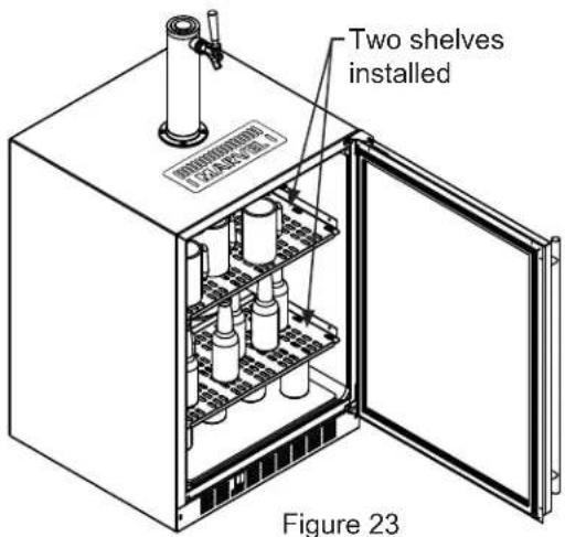 Two shelves installed Figure 23