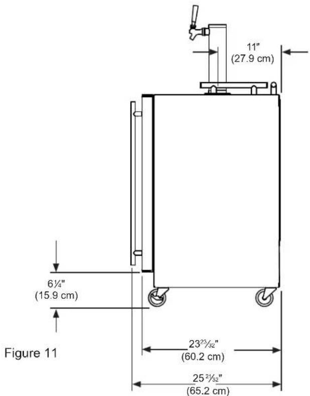 11" (27.9 cm) 6½" (15.9 cm) Figure 11 23½" (60.2 cm) 25½" (65.2 cm)