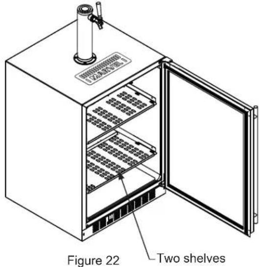 两面用钢制钢的 交换式型钢瓶 Figure 22 Two shelves