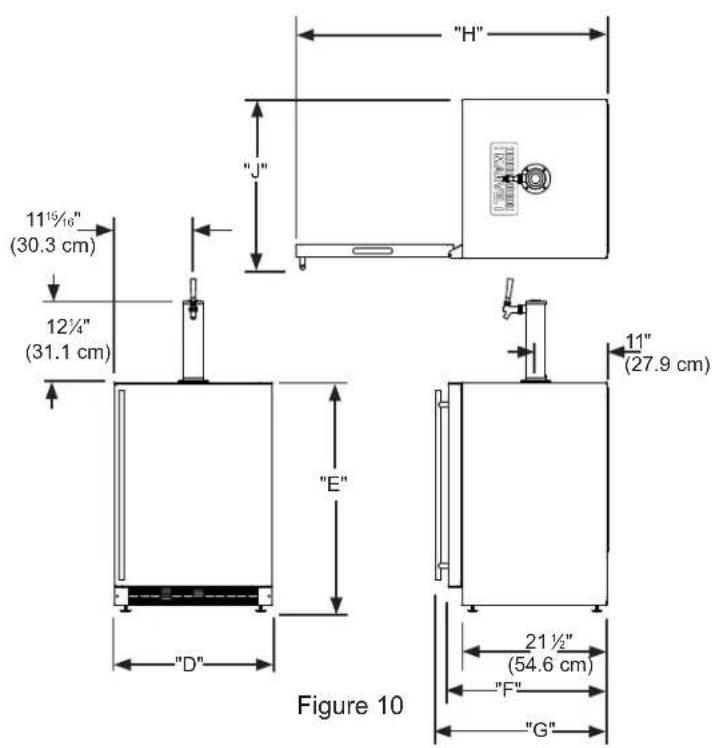 11½" (30.3 cm) 12¼" (31.1 cm) "E" "D" Figure 10 "H" 11" (27.9 cm) 21½" (54.6 cm) "F" "G"