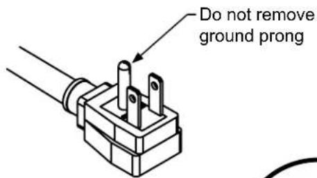 Do not remove ground prong