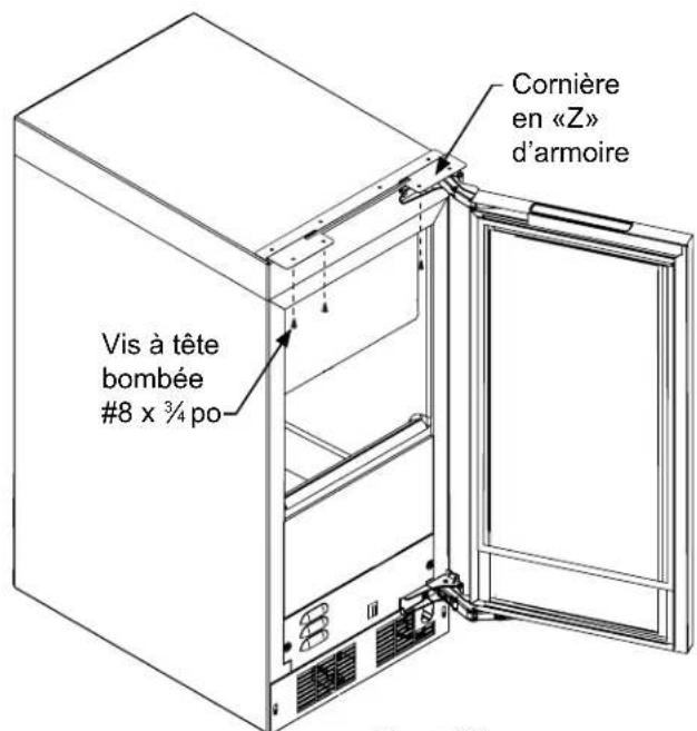 Vis à tête bombée #8 x 3/4 po Cornière en «Z» d'armoire