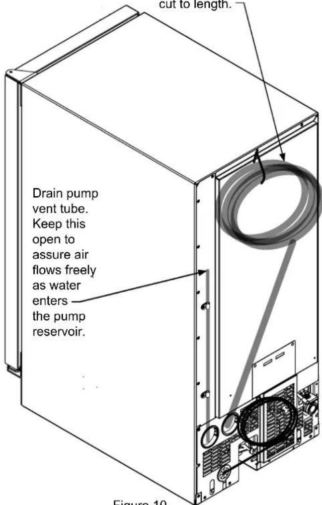 cut to length. Drain pump vent tube. Keep this open to assure air flows freely as water enters— the pump reservoir. Figure 10