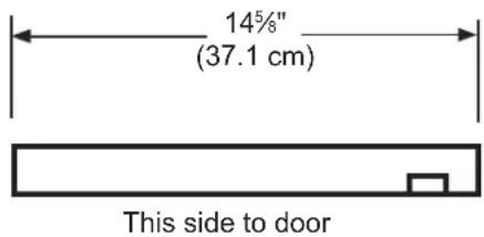 145/8" (37.1 cm) This side to door