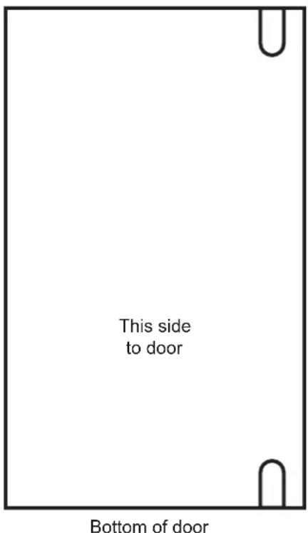 This side to door Bottom of door