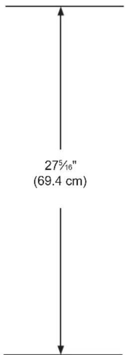 27⁵/₁₆" (69.4 cm)