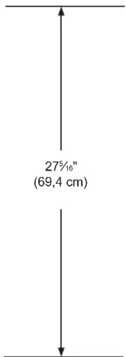 27⁵/₁₆" (69,4 cm)