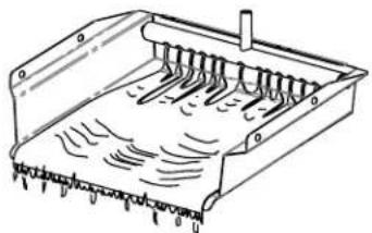 Distribuidor de agua Control electrónico de la máquina de hielo en la parte superior de la puerta Panel delantero Rejilla de corte Evaporador Bomba de circulación Depósito de agua Deflector de hielo Sensor de nivel del depósito Tapón de vaciado del depósito