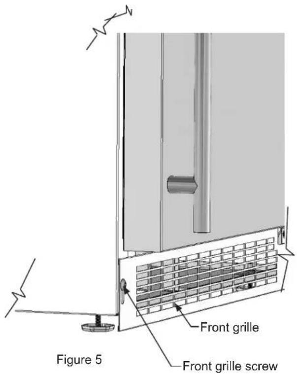 Front grille Front grille screw Figure 5