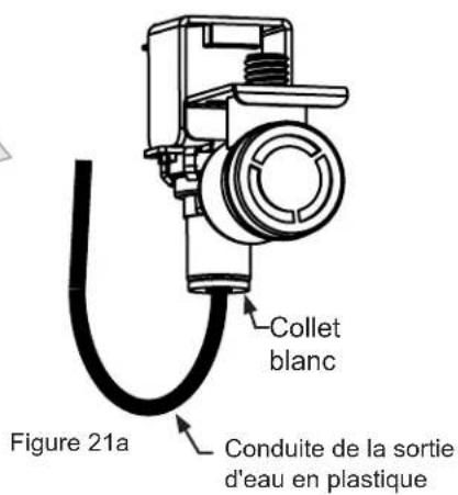 Collet blanc Figure 21a Conduite de la sortie d'eau en plastique