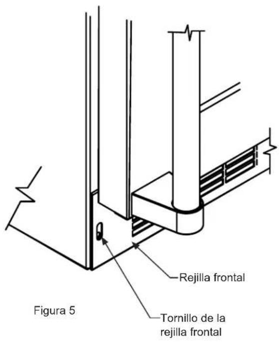 Figura 5 Rejilla frontal Tornillo de la rejilla frontal