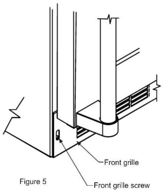 Front grille Front grille screw Figure 5