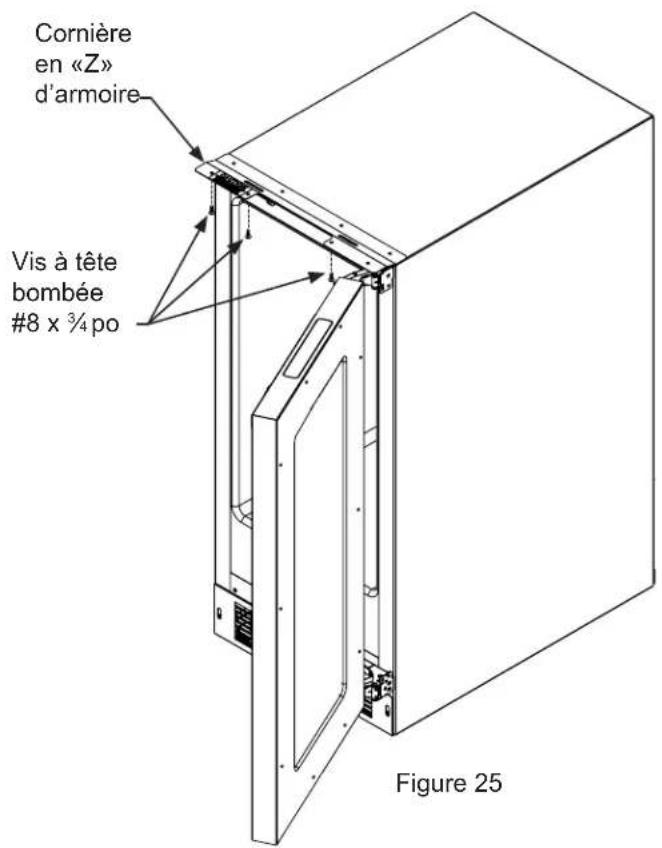 Cornière en «Z» d'armoire Vis à tête bombée #8 x 3/4 po Figure 25