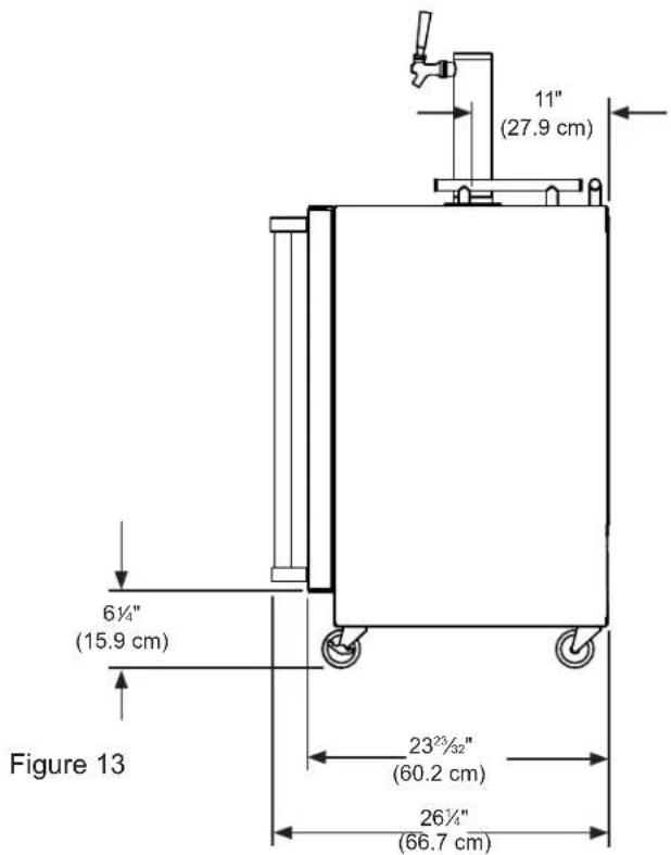 11" (27.9 cm) 6½" (15.9 cm) Figure 13 23½" (60.2 cm) 26¼" (66.7 cm)