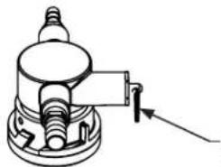 Manómetro Tornillo de regulación de la presión Tuerca de seguridad Válvula de paso (ilustrada en la posición cerrado) Figure 39