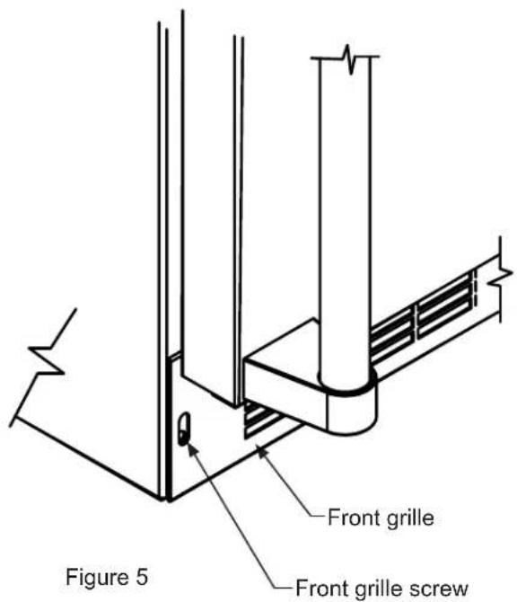 Front grille Front grille screw Figure 5