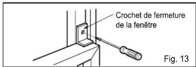 Crochet de fermeture de la fenêtre Fig. 13