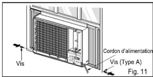 Cordon d'alimentation Vis Vis (Type A) Fig. 11