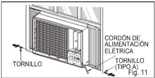 TORNILLO CORDÓN DE ALIMENTACIÓN ELÉTRICA TORNILLO (TIPO A) Fig. 11